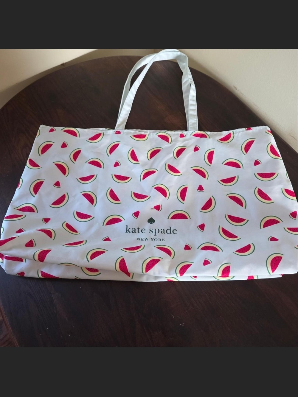 kate spade White Watermelon Print Tote Bag (A Small Stain)